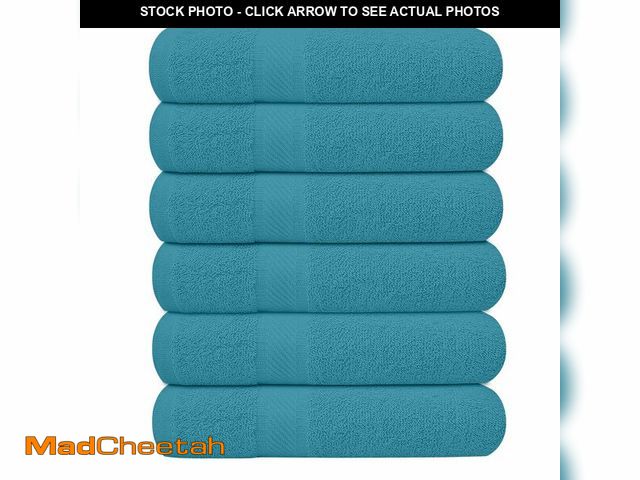 Lot 74-12604305 - KAHAF COLLECTION Pack of 6 Bath Towels 27 x 54 Inches, 100% Cotton, Larger &amp; Lighter Weight, Qui...