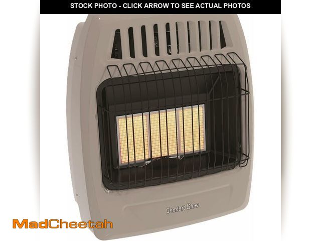 Lot 74-13418785 - Comfort Glow KWP392 Propane Infrared Vent Free Wall Heater 3 Plaque 18000 Btu, Gray, 24"X20.9"X10.5"...