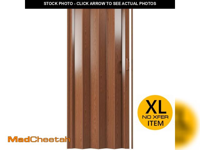 Lot 74-12784393 - Techni Home Studio Series 36" W PVC Foldable Accordion Doors, Walnut - UNUSED