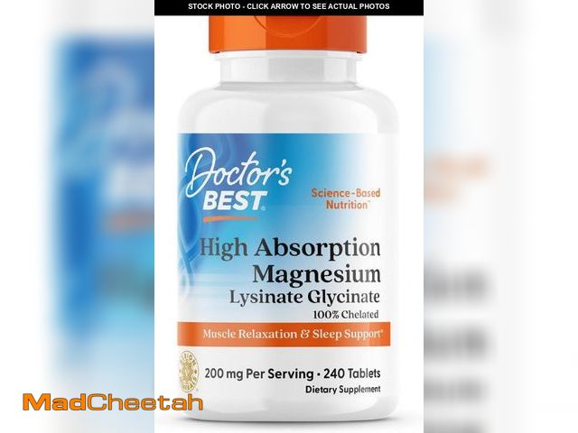 Lot 74-12408523 - Doctor's Best High Absorption Magnesium Elemental, 240 Count - UNUSED
