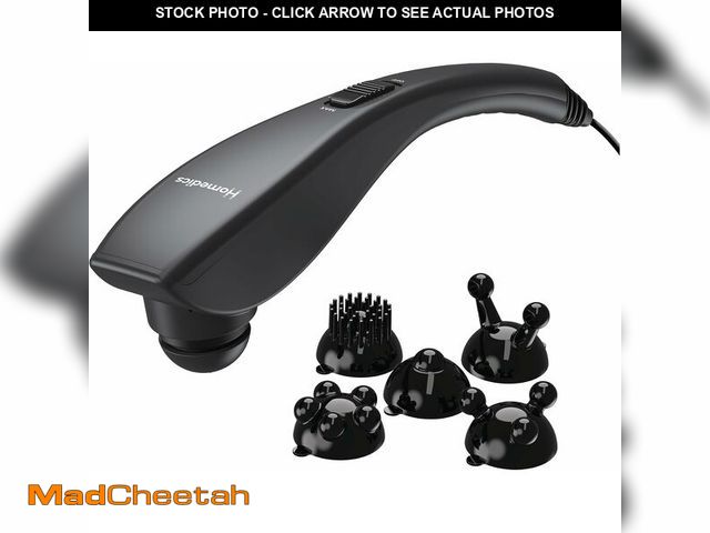 Lot 74-14581886 - Homedics Deep Tissue Percussion Massager with 3 Speeds, 5 Attachments, and Long Handle for Hard-to-R...