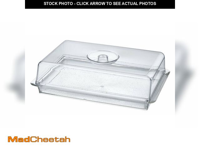 Lot 74-14379185 - Clear Premium Acrylic Rectanglees Serving Tray with Lid (12.63" x 8.75" x 3.38") Perfect for Parties...