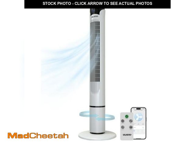 Lot 74-12003043 - Tzumi Smart Tower Fan  Oscillating Standing Floor Fan with Remote  LED Display  and WiFi Function  4...