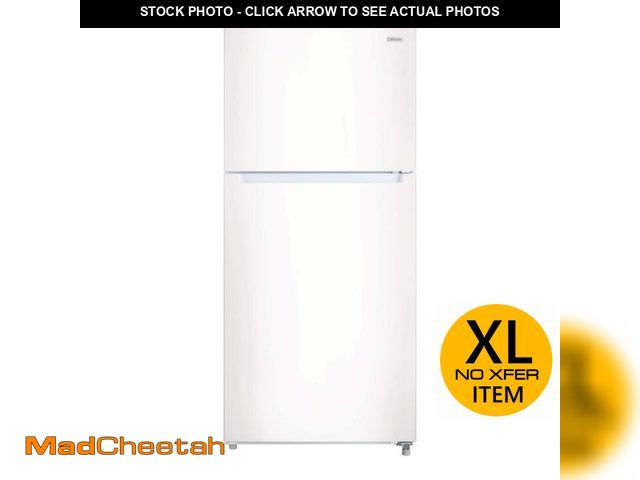 Lot 74-14359659 - *DENTED/SCRATCHED* Vissani 18.1 cu. ft. Top Freezer Refrigerator with Adjustable Glass Shelving in W...