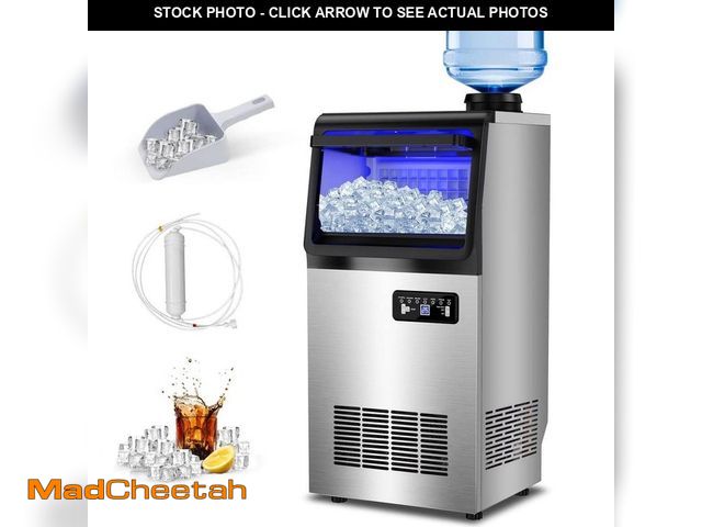 Lot 74-14254708 - TITTLA 14 in. 120 lbs. Full Size Ice Cubes per day Ice Maker with Water Filter Interior Blue LEDs in...