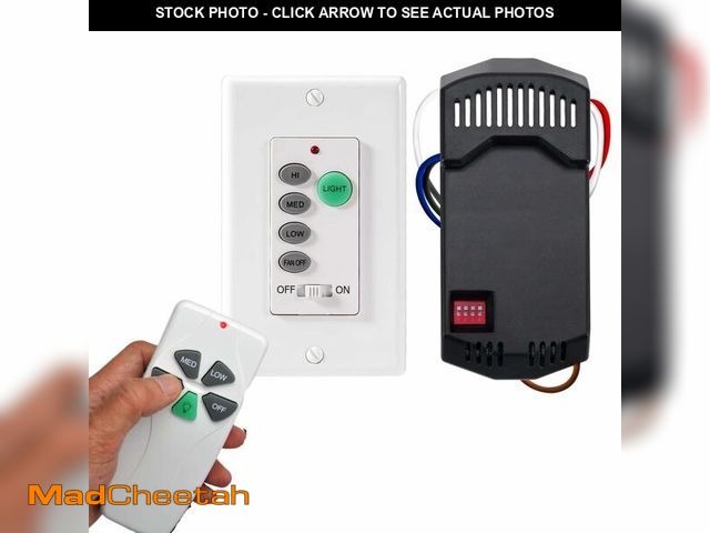 Lot 74-13720136 - Sunmerit Universal Ceiling Fan Wall Switch + Remote Control Kit, Transmitter kit &amp; 53T Dip Switc...