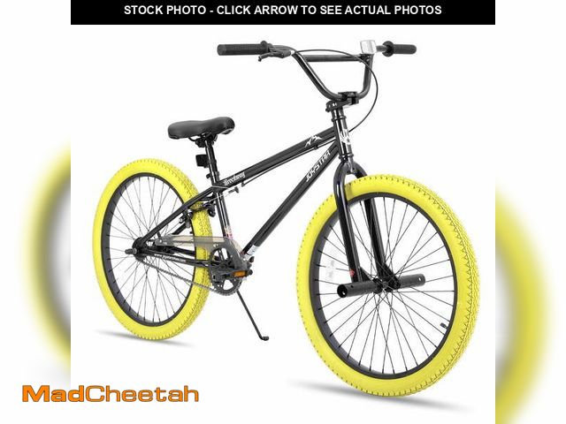 Lot 74-12669334 - JOYSTAR Brockway Freestyle Kids BMX Bikes 24" Kids Bicycles for 9-14 Years Old Boys Girls, Yellow - ...