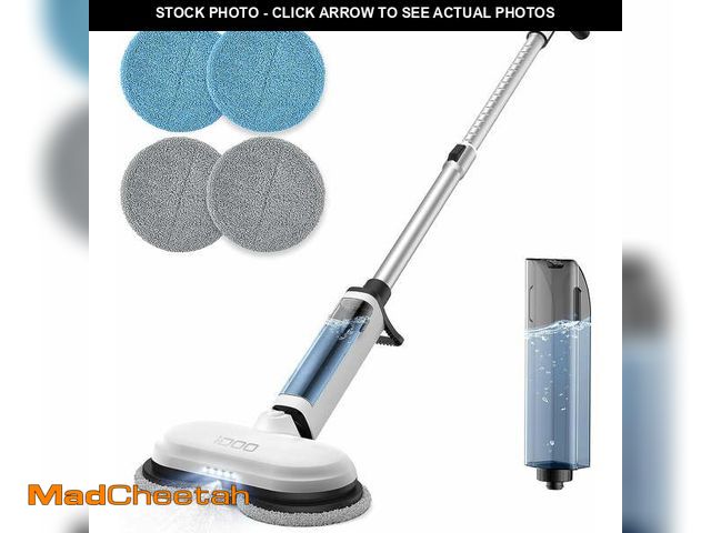Lot 74-13061683 - iDOO Cordless Electric Mop with Water Sprayer &amp; LED Headlight, Dual-Motor, Self-Propelled, Effor...