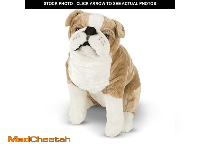 Lot 74-12664499 - Melissa &amp; Doug Giant English Bulldog - Lifelike Stuffed Animal (Nearly 2 feet Tall) - UNUSED