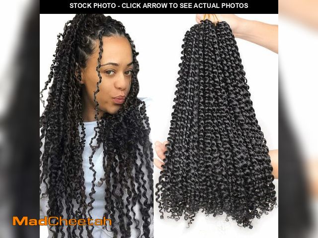 Lot 74-13962536 - Leeven 18 Inch 3 Tones Water Wave Crochet Hair 7 Packs Curly Passion Twist Hair Ombre Brown to Blond...