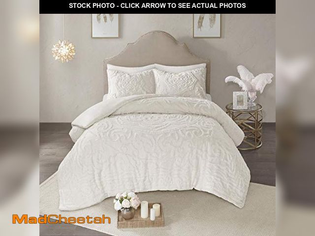 Lot 74-12098346 - Madison Park Laetitia Comforter Bohemian Tufted Cotton Chenille, Medallion Shabby Chic All Season Do...