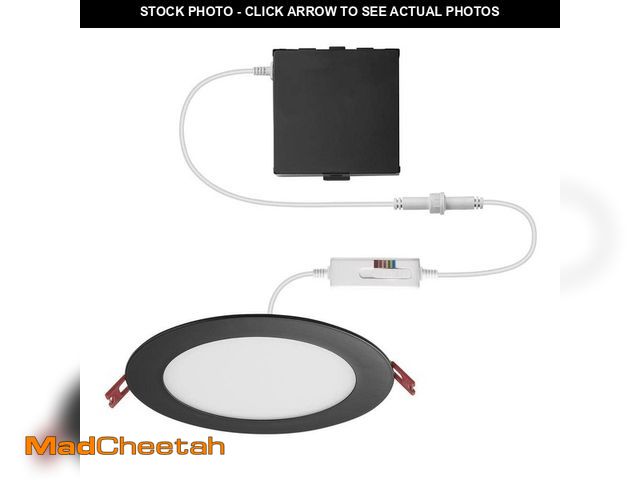 Lot 74-13771583 - Commercial Electric 6 in. Premium Series Integrated LED Adjustable CCT 2-Level Lumen Select, Ultrasl...