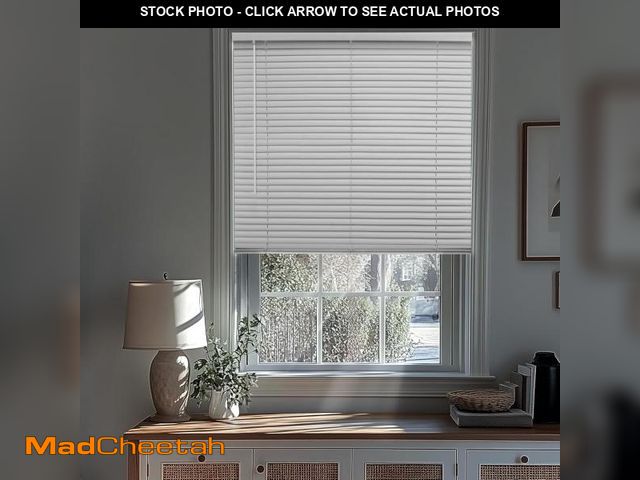 Lot 74-12424001 - CHICOLOGY Cordless Mini Blinds, 1-Inch Slats, Vinyl Window Shades, Room Darkening &amp; Privacy, Eas...