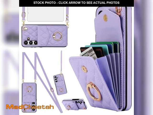Lot 74-12303540 - Asuwish Phone Case for Samsung Galaxy S24 5G Wallet Cover with Tempered Glass Screen Protector and C...