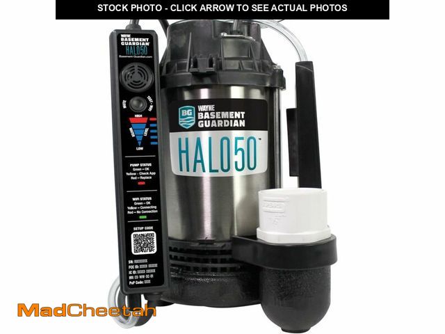 Lot 74-13802123 - WAYNE HALO50 Smart Sump Pump Ã¢â¬â Ã HP Stainless Steel Basement Protection Pump, Up to 5,100 GP...