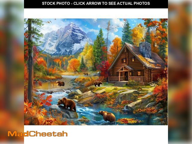 Lot 74-13570701 - Jigsaw Puzzles 2000 Pieces for Adults Families Bear Village Pieces Fit Together Perfectly - USED