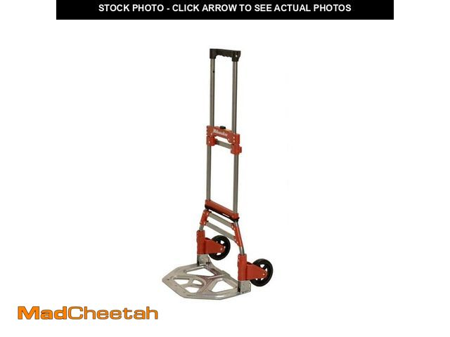 Lot 74-12557591 - *DIRTY/MISSING BUNGEE CORD* Milwaukee 150 lbs. Convertible Fold-Up Steel Hand Truck with One 60 in. ...