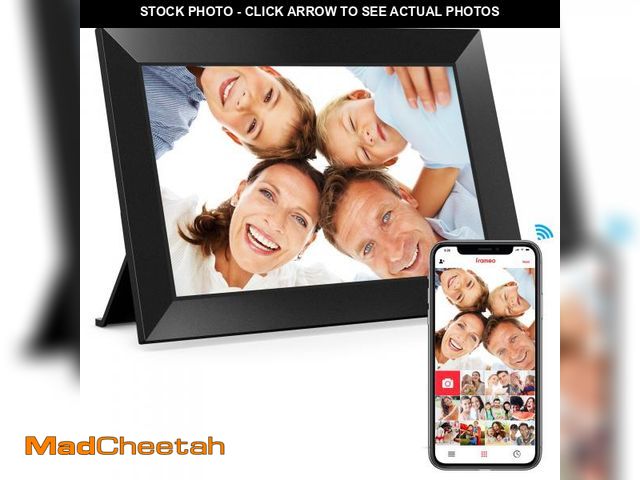 Lot 74-12306755 - Frameo 10.1 Inch WiFi Digital Picture Frame, 1280x800 HD IPS Touch Screen Photo Frame Electronic, 32...
