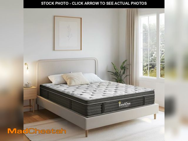 Lot 74-12786134 - (SOME DAMAGE) REALONE Queen Size Mattress,12 Inch Hybrid Mattress in a Box with Memory Foam and Pock...