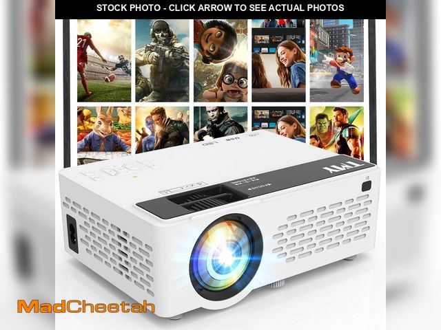 Lot 74-14053676 - TMY 1080P Full HD Portable Mini Projector, Bluetooth Movie Projector, Compatible with TV Stick/Smart...