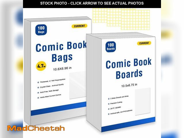 Lot 74-12696996 - 100ct Current Comic Book Bags and Boards Resealable Combo,4.7 Mil Acid-Free Crystal ClearÃ¯Â¼Å100 C...