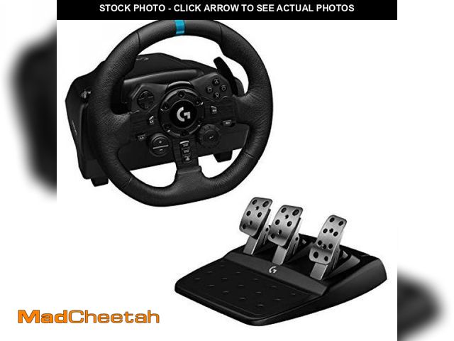 Lot 74-12537863 - Logitech G923 Racing Wheel and Pedals, TRUEFORCE up to 1000 Hz Force Feedback, Gaming Steering Wheel...