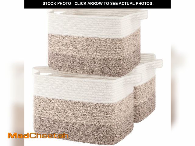 Lot 74-14211992 - OIASKET Storage Basket for Organizing, Woven Baskets for Storage, Rectangle Decorative Baskets for S...