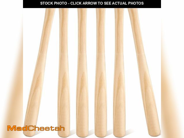 Lot 74-14060985 - Juexica 6 Pieces Mini Baseball Bat 12 Inch Unfinished Small Wooden Baseball Bats for Crafts Painting...