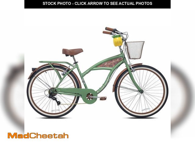 Lot 74-12862924 - 26 Inch Margaritaville Green 7 Speed Adult Cruiser Bicycle - UNUSED