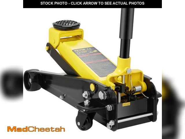 Lot 74-12689202 - VEVOR 3 Ton Low Profile Floor Jack for All Terrain Vehicles, Heavy-Duty Steel Racing Jack with Quick...