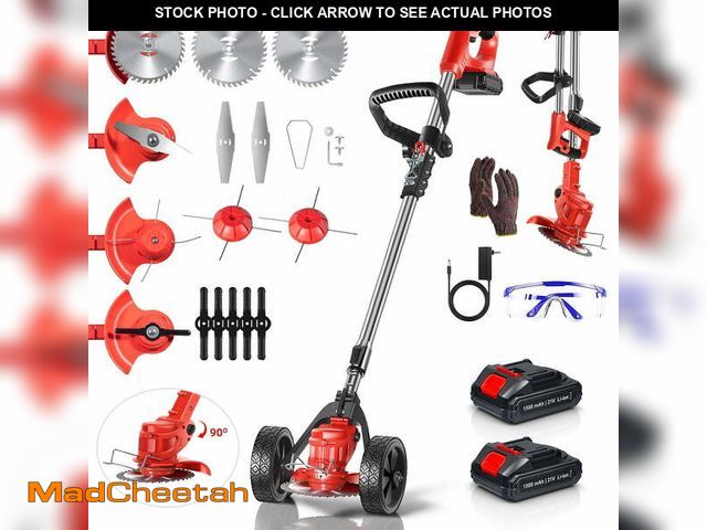 Lot 74-14287983 - Paddsun Cordless Weed Wacker, 3-in-1 Foldable Brush Cutter &amp; Battery Powered Lawn Mower with 2 B...