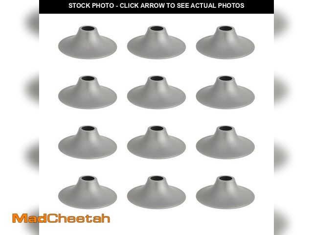 Lot 74-12670069 - Hampton Bay 6 in. Silver Light Bulb Shade for Outdoor String Lights (12-Pack) - UNUSED