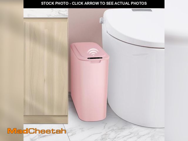 Lot 74-12434273 - Cesun Automatic Motion Sensor Bathroom Trash Can with Lid, 2.6 Gallon Touchless Trash Bin, Smart Pla...