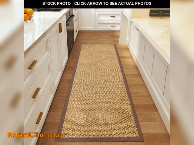 Lot 74-13956233 - YDKGL Washable Hallway Runner Rug 2x6 Jute Like Kitchen Runner Mat Rugs Non Slip, Woven Soft Entrywa...