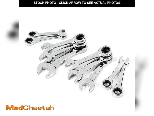 Lot 74-13057318 - Husky Stubby Ratcheting SAE/MM Combination Wrench Set (10-Piece) - UNUSED