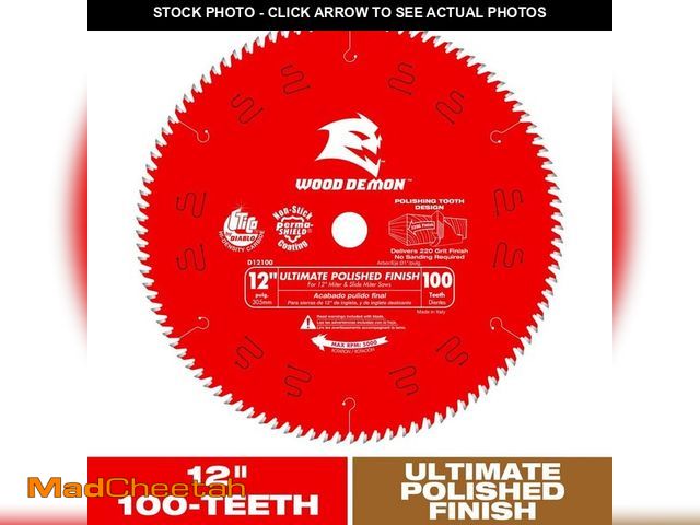 Lot 74-13667559 - DIABLO 12in. x 100-Tooth Ultimate Polished Finish Saw Blade for Wood - UNUSED
