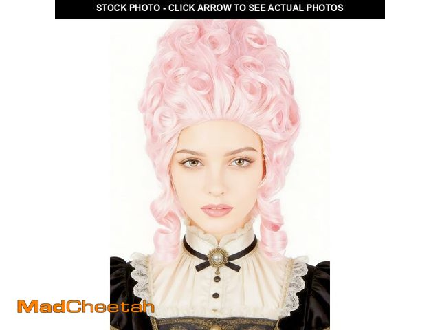 Lot 74-13716769 - LeMarnia Colonial Wigs for Women Pink Victorian Court Vintage Wig Baroque Fluffy Beehive Wigs Hallow...