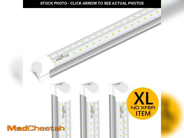 Lot 74-14610085 - T8 8 Foot V Shape LED Tube 60w 7200 Lumens Integrated 6500k Clear 4pcs - UNUSED