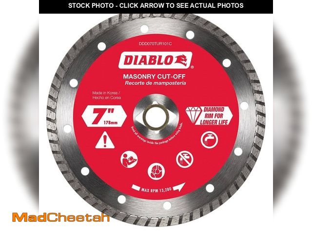 Lot 74-12920264 - DIABLO 7 in. Diamond Balde Turbo Rim Masonry Cut Off - UNUSED