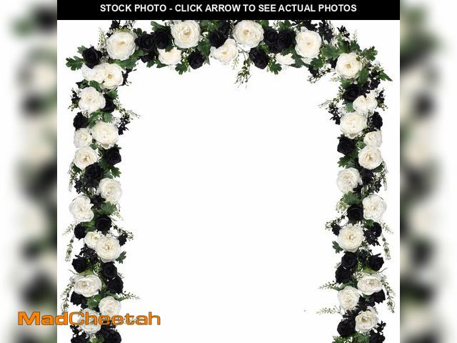 Lot 74-13570758 - JoyHome 2 Pack Artificial Peony Flower Garland - 6ft Silk Peony Garland Flower Vine Silk Roses Flowe...