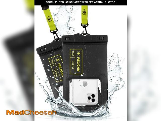 Lot 74-12330412 - Pelican 2 Pack Marine - IP68 Waterproof Phone Pouch (XL Size) Floating Waterproof Phone Case - Beach...
