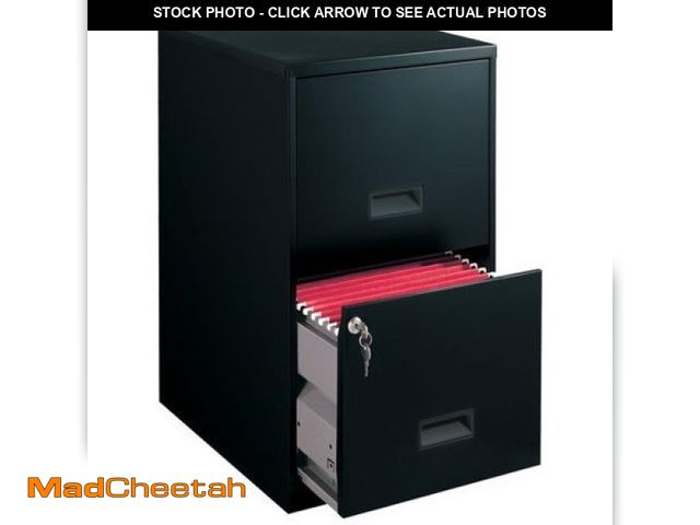 Lot 74-12405491 - Space Solutions 18  Deep 2 Drawer Letter Width Vertical File Cabinet  Black - UNUSED