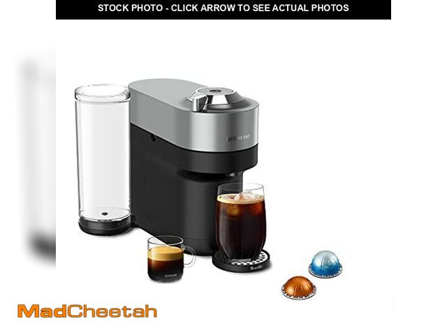 Lot 74-12664527 - Nespresso Vertuo Pop+ Deluxe Coffee and Espresso Maker by Breville, Titan - USED