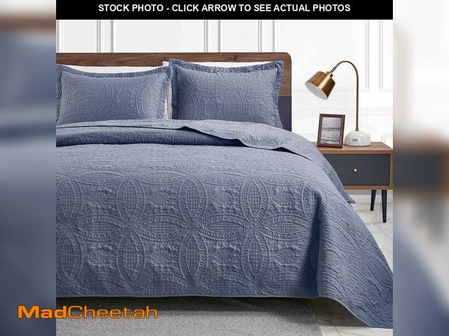 Lot 74-12878973 - Love's cabin Quilts for Queen Bed Blue Bedspreads - Soft Bed Summer Lightweight Bedspread Comforter ...