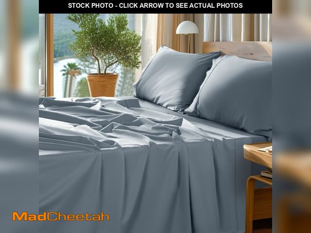 Lot 74-14272525 - SONORO KATE 100% Egyptian Cotton Sheets Set - 1000 High Thread Count, Luxury 5-Star Hotel Sateen Bed...