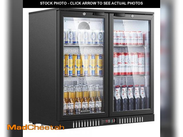 Lot 74-12032017 - *SEE DETAILS* BODEGA 35 in. 216-Cans Single Zone 2-Glass Door Counter Height Back Bar Beverage Coole...