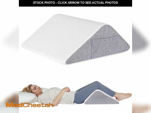 Lot 74-12548722 - MOONORAH Knee Wedge Pillow for Back Sleeping â Leg Elevation Cushion for Post Surgery Recovery, Hi...