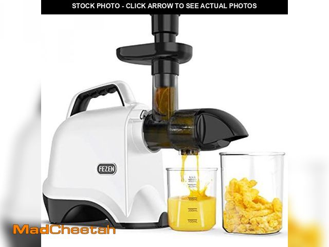 Lot 74-9677740 - Juicer Machines, FEZEN Slow Masticating Juicer Easy to Clean, 95% Juice Yield, Reverse Function &amp...