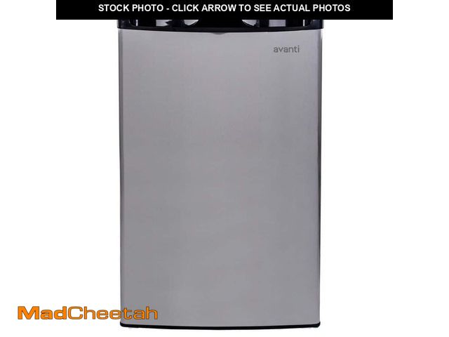 Lot 74-14222564 - Avanti 4.4 cu. ft. Compact Mini Fridge with Freezer in Stainless Steel - UNUSED