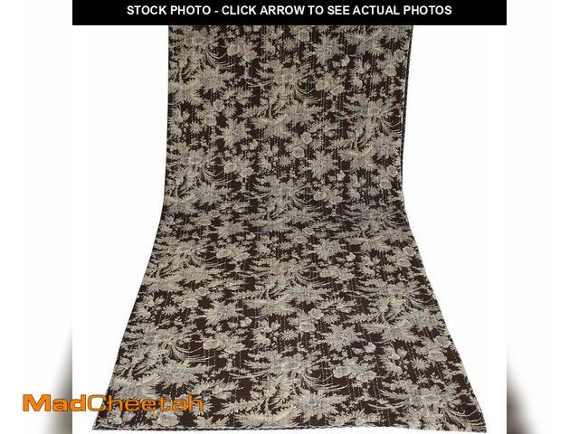 Lot 74-12678435 - Sophia-Art King/Twin Handmade Floral Throw Coverlet Kantha Traditional Bedspread Bohemian Kantha Bed...